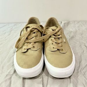 Perforated lace up leather Vans Women’s size 10 1/2 / Men’s size 9.